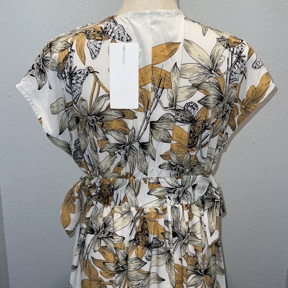 HIKA Floral and Butterflies MIDI Dress - NWT - Size M - Picture 7 of 13